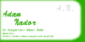 adam nador business card