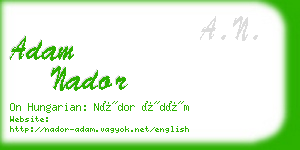 adam nador business card